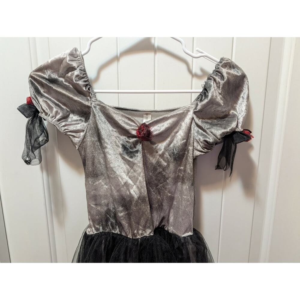 Amscan Prom Corpse Zombie Queen Dress Girls M 8-10 Halloween Costume - Picture 2 of 10
